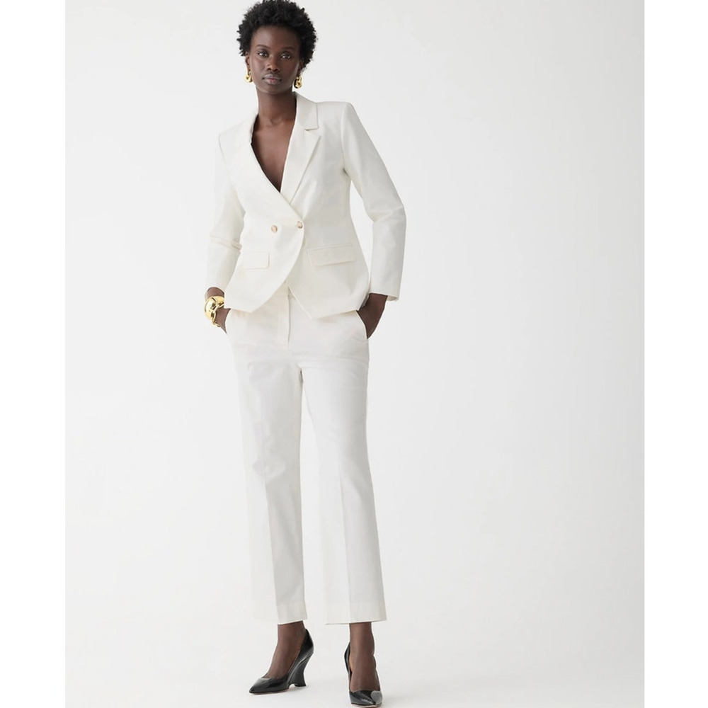 J Crew Kate Straight Leg Bi Stretch Cotton Office Work Pants US Women's 2